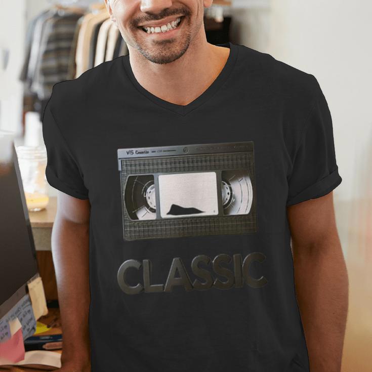 Classic VHS Tape Nostalgia Retro Men's V-Neck T-Shirt