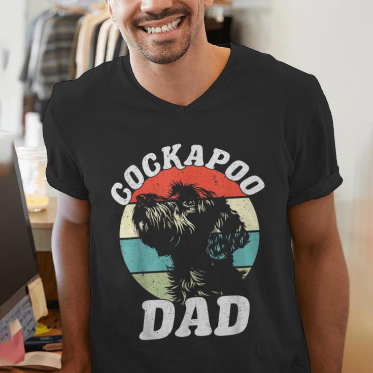 Cockapoo Dad Dog Father's Day Vintage Pet Men Women Kids Men's V-Neck T-Shirt
