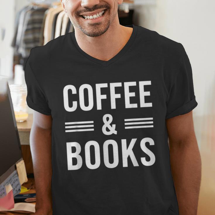 Coffee & Books Lover Coffee And Books Men's V-Neck T-Shirt