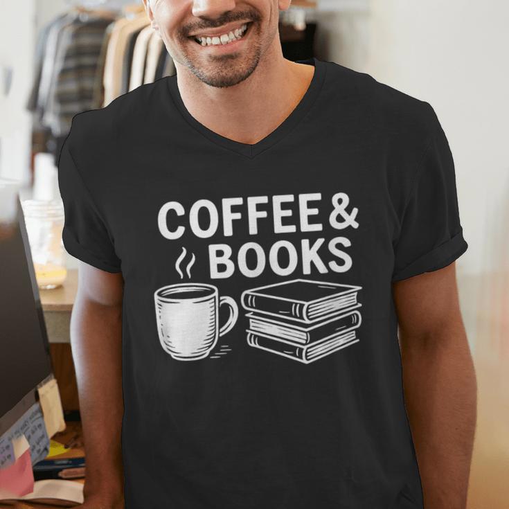 Coffee & Books Men's V-Neck T-Shirt
