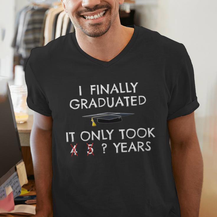 College Graduation Class Of 2021 Finally Graduated Men's V-Neck T-Shirt