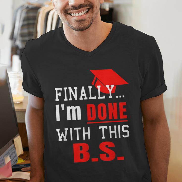 College GraduationShirt Senior Finally Done Men's V-Neck T-Shirt