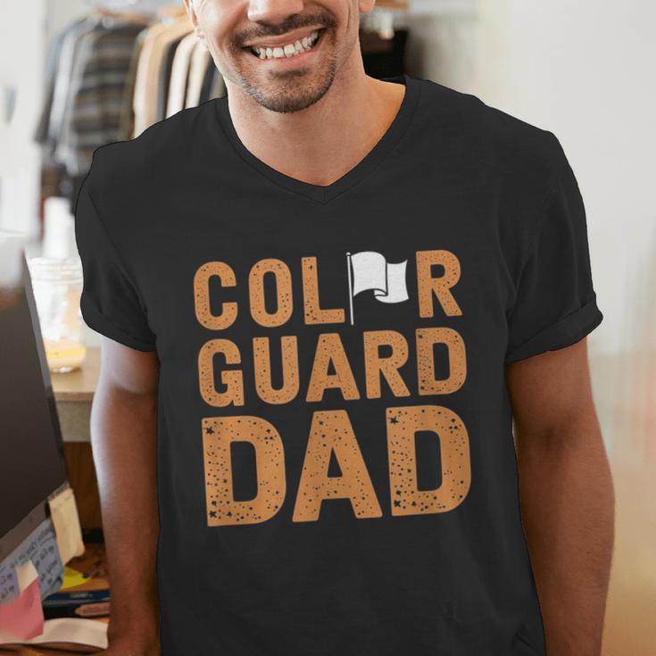 Color Guard Dad Flag Flipping Father Men's V-Neck T-Shirt