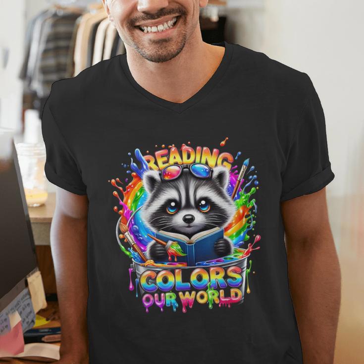 Color Our World 2026 Reading Book Men's V-Neck T-Shirt