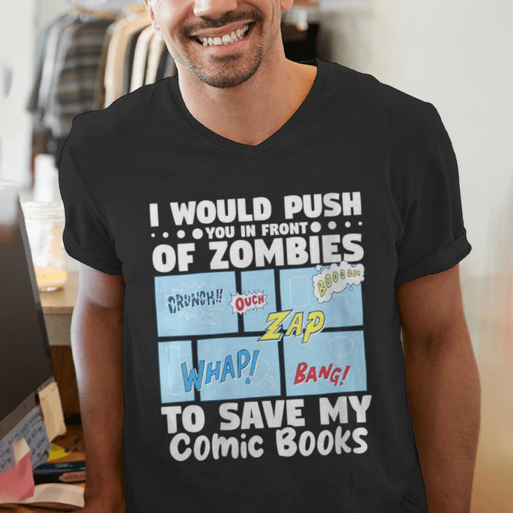 Comics Collecting Book Collector Guide Comics Lover Men's V-Neck T-Shirt