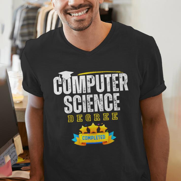 Computer Science Degree Graduation Senior Celebration Grad Men's V-Neck T-Shirt