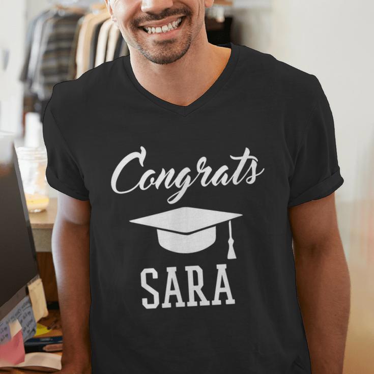 Congrats Sara College High School Graduation Men's V-Neck T-Shirt