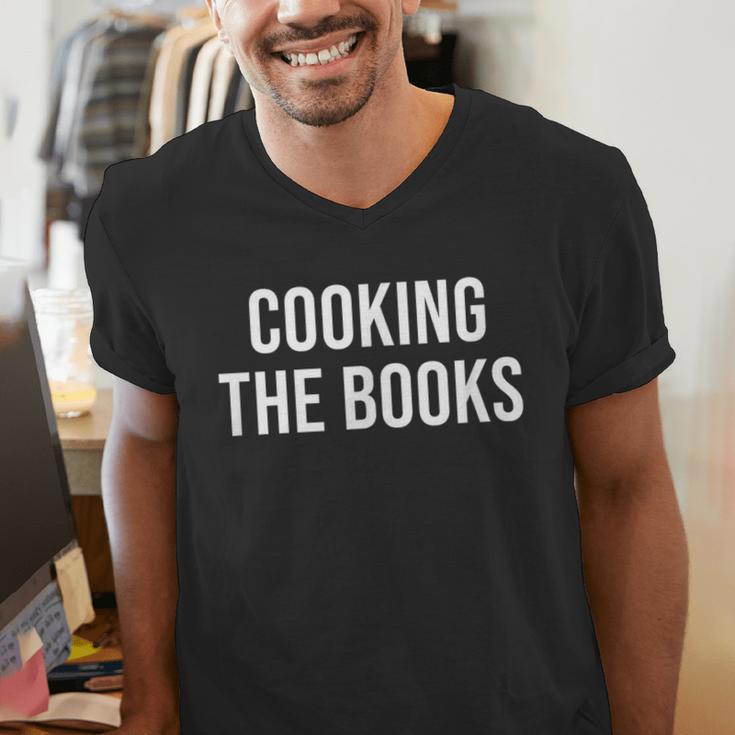 Cooking The Books Men's V-Neck T-Shirt