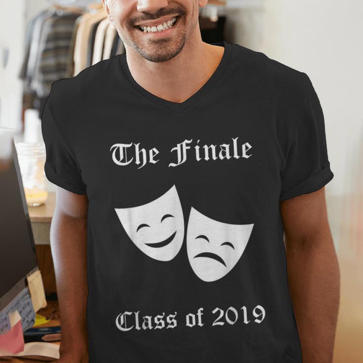 Cool Theater Graduation Tshirt Tragedy And Comedy Masks Men's V-Neck T-Shirt