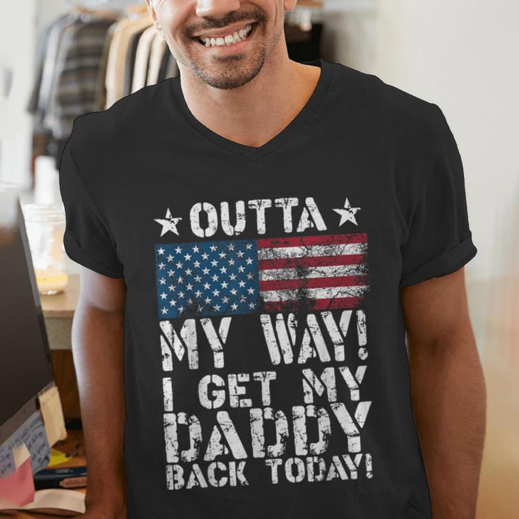Cool I Get My Daddy Back Today Military Child Small Men's V-Neck T-Shirt