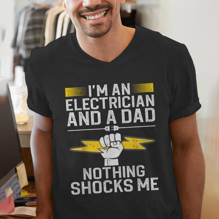 Cool Electrician For Men Dad Professional Electrician Men's V-Neck T-Shirt
