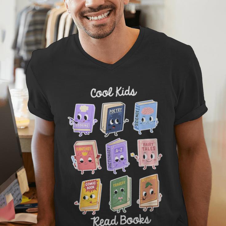 Cool Kids Read Books Apparel Men's V-Neck T-Shirt