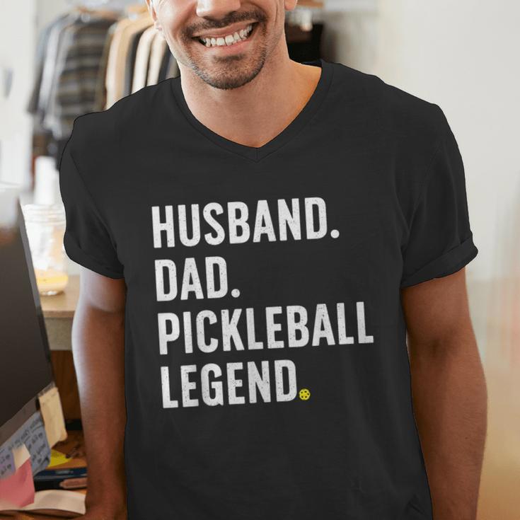 Cool Pickleball For Men Husband Dad Legend Pickleball Player Men's V-Neck T-Shirt Cool Pickleball For Men Husband Dad Legend Pickleball Player Men's V-Neck T-Shirt