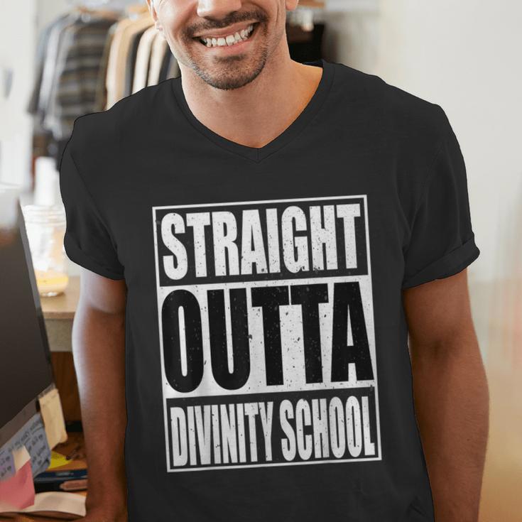 Cool Straight Outta Divinity School Graduation Shirt Men's V-Neck T-Shirt