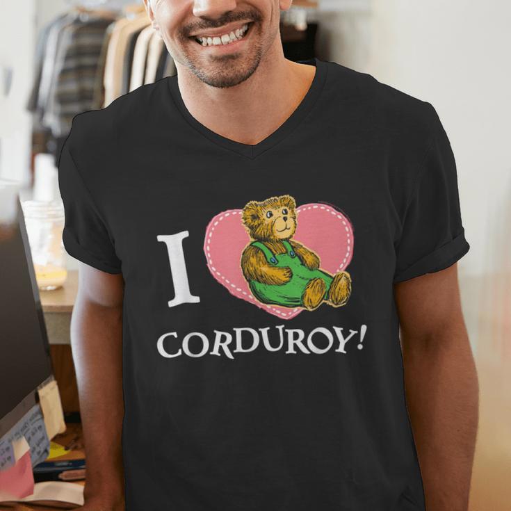 Corduroy I Heart Corduroy Teddy Bear Retro Children's Book Men's V-Neck T-Shirt