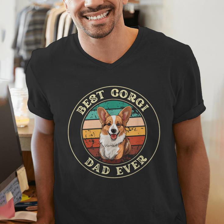 Corgi Dad Idea For Men Men's V-Neck T-Shirt