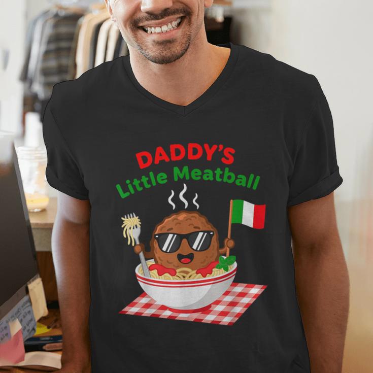 Couple Daddy's Little Meatball Italian Men Men's V-Neck T-Shirt