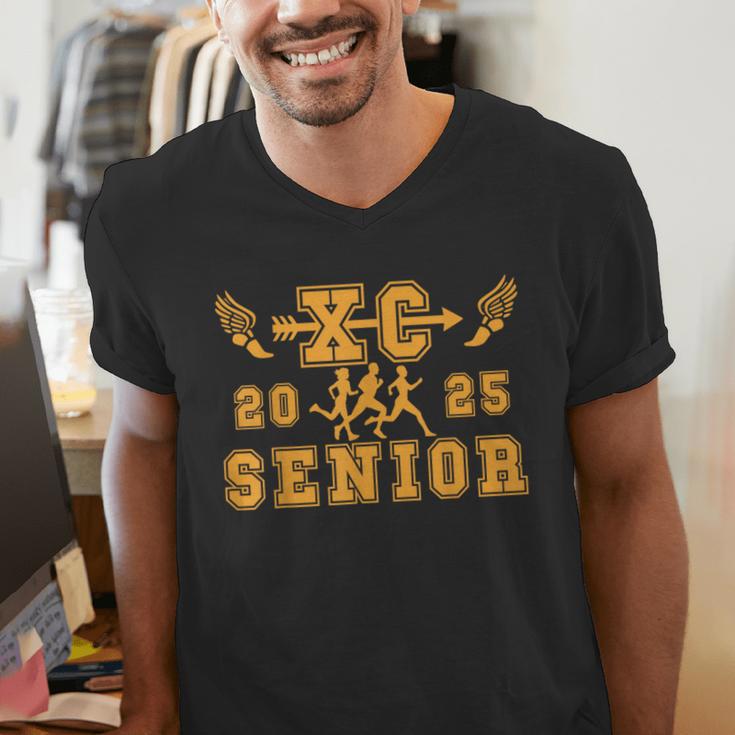 Cross Country Senior Night Senior 2025 Graduation Party 9 Men's V-Neck T-Shirt