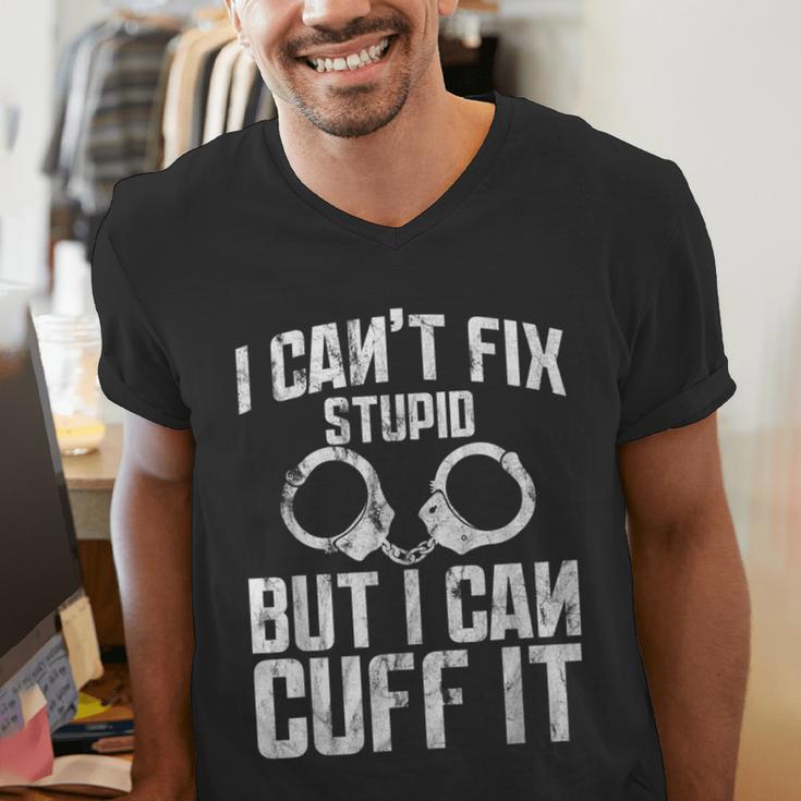 I Cuff Stupid Police OfficerShirt Academy Graduation Men's V-Neck T-Shirt