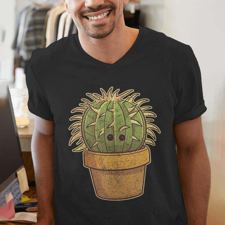 Cute Golden Barrel Cactus Introvert Distressed Men's V-Neck T-Shirt Cute Golden Barrel Cactus Introvert Distressed Men's V-Neck T-Shirt