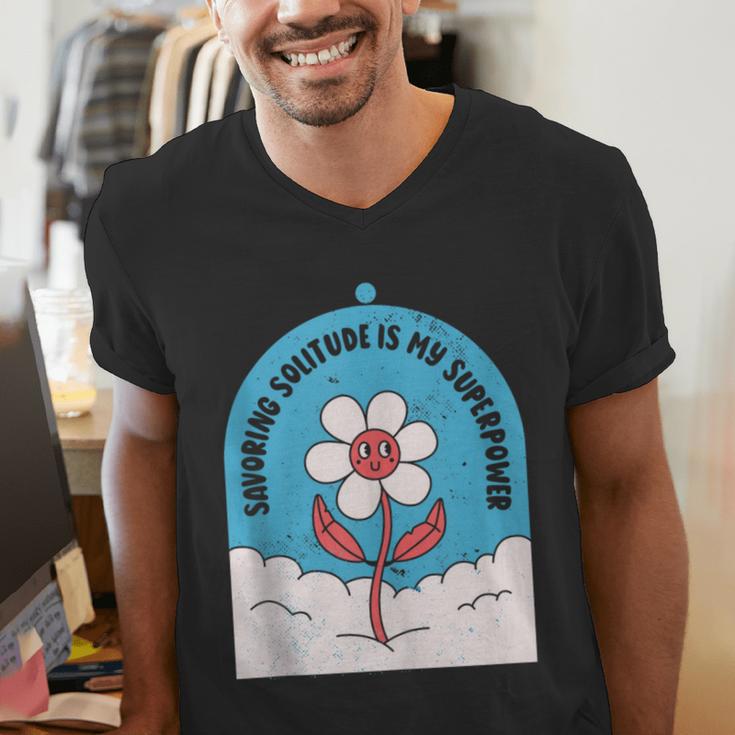 Cute Introvert Shy Teen Anti-Social Inner Strength Men's V-Neck T-Shirt