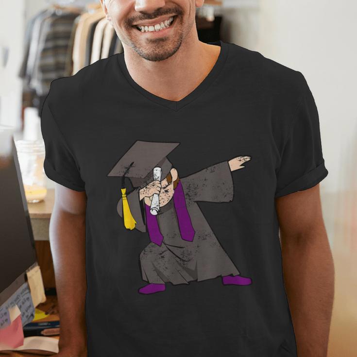 Dabbing Graduate For Graduation Men Dab CuteShirt Men's V-Neck T-Shirt