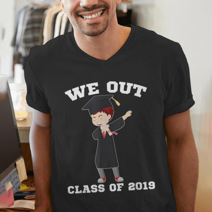 Dabbing Graduation Boy Class Of 2019 We Out Men's V-Neck T-Shirt