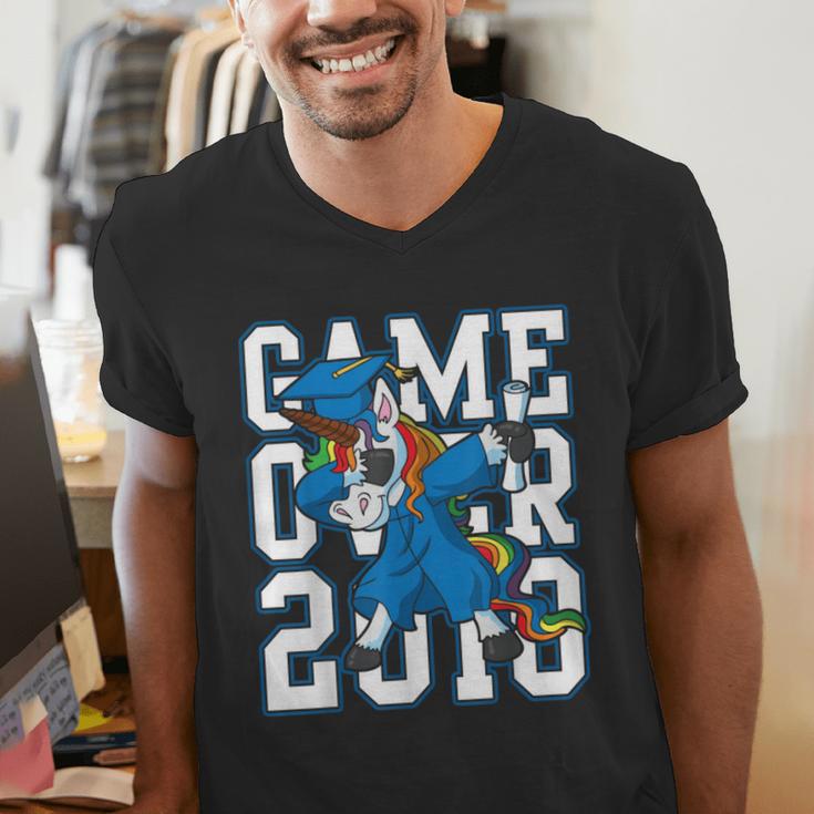 Dabbing Graduation Class Of 2018Shirt Unicorn Dab Men's V-Neck T-Shirt