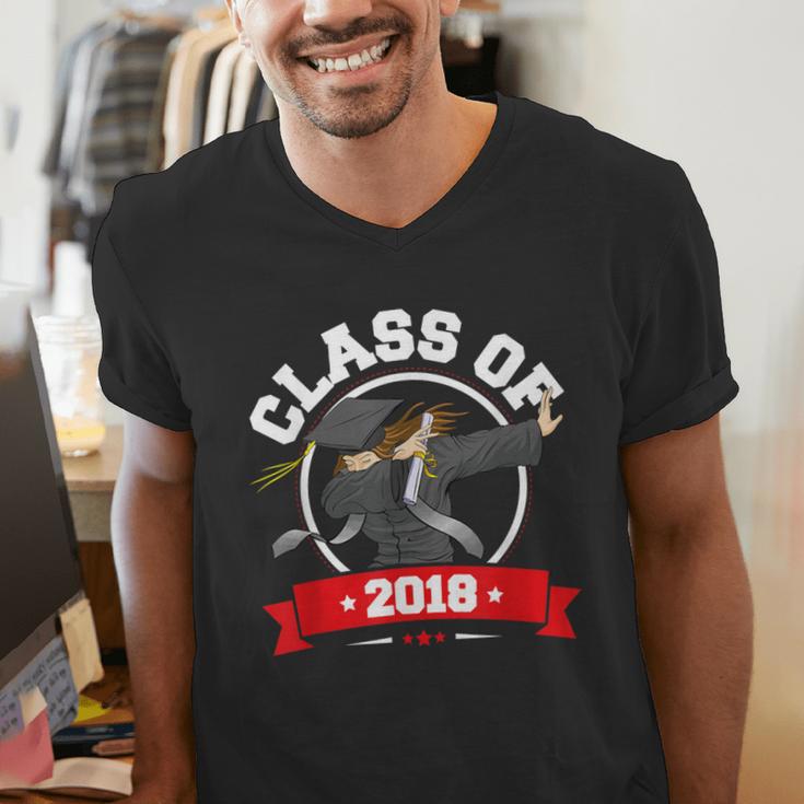 Dabbing Graduation Class Of 2018 Women Men's V-Neck T-Shirt