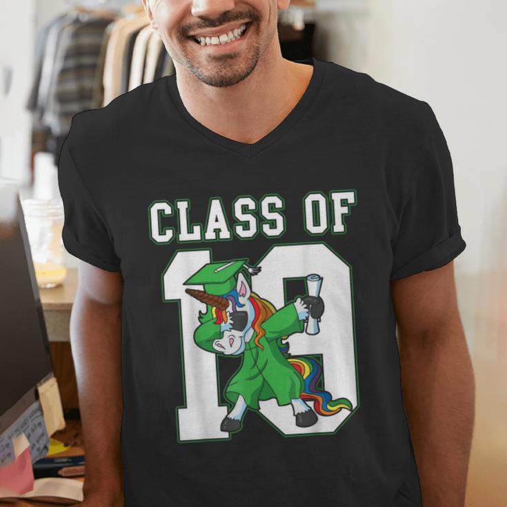 Dabbing Graduation Class Of 2019 Dabbing Unicorn Tee Men's V-Neck T-Shirt
