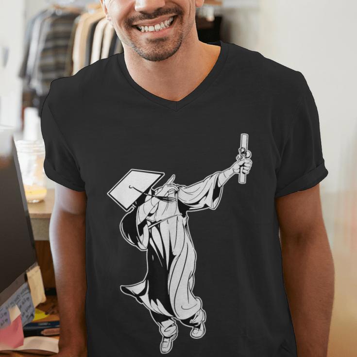Dabbing Graduation Class Of 2025 Men Graduation Men's V-Neck T-Shirt