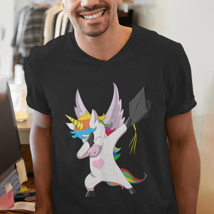 Dabbing Unicorn Graduation Class Of 2019 Women Men's V-Neck T-Shirt
