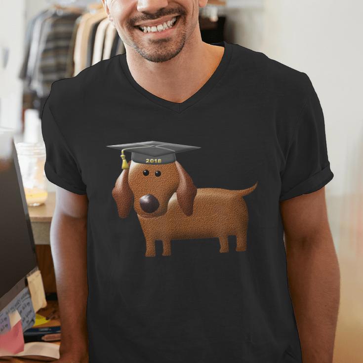 Dachshund Graduation 2018 Dog Graduation Shirt For Men Women Kids Men's V-Neck T-Shirt