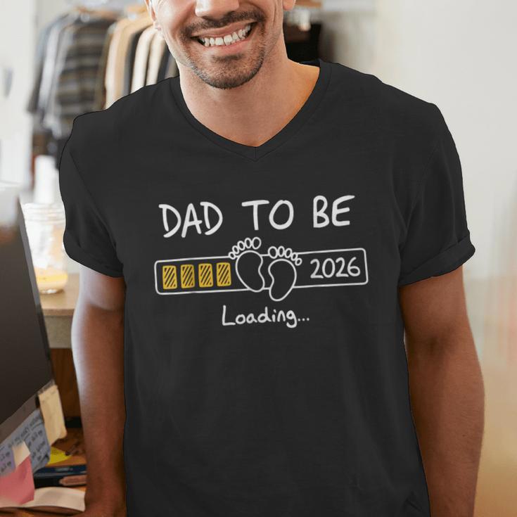 Dad To Be 2026 Loading Daddy 2026 New Baby Father 2026 Men's V-Neck T-Shirt Dad To Be 2026 Loading Daddy 2026 New Baby Father 2026 Men's V-Neck T-Shirt