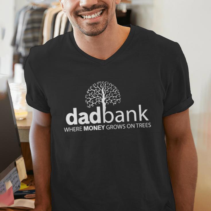 Dad Bank Where The Money Grows On Trees New Dad Tees Men's V-Neck T-Shirt Dad Bank Where The Money Grows On Trees New Dad Tees Men's V-Neck T-Shirt
