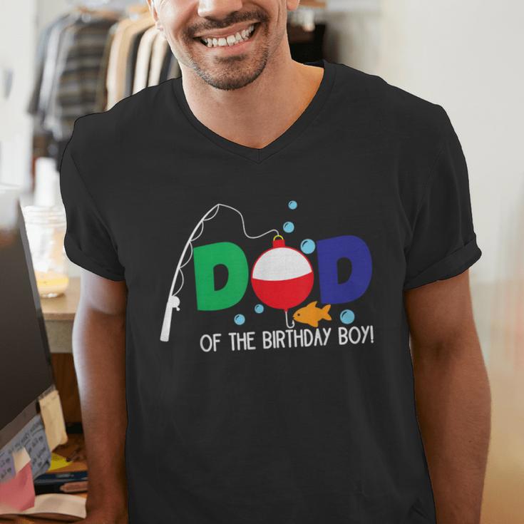 Dad Of The Big One Fishing Boy First Birthday Ofishally Men's V-Neck T-Shirt