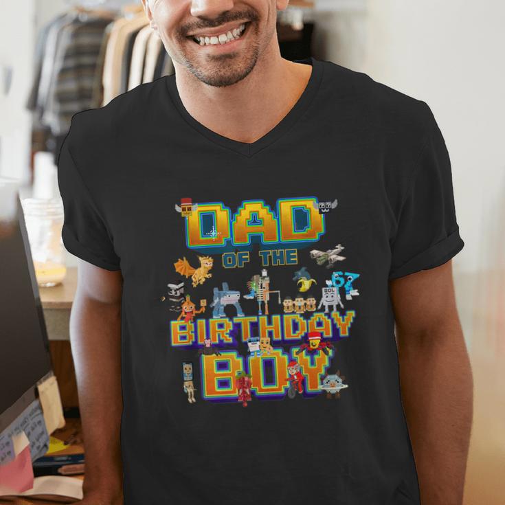 Dad Of The Birthday Boy Brainrot Meme Kids Teens Boys Men's V-Neck T-Shirt