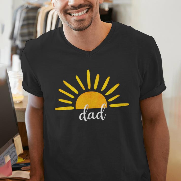 Dad Of The Birthday First Trip Around The Sun Birthday Men's V-Neck T-Shirt