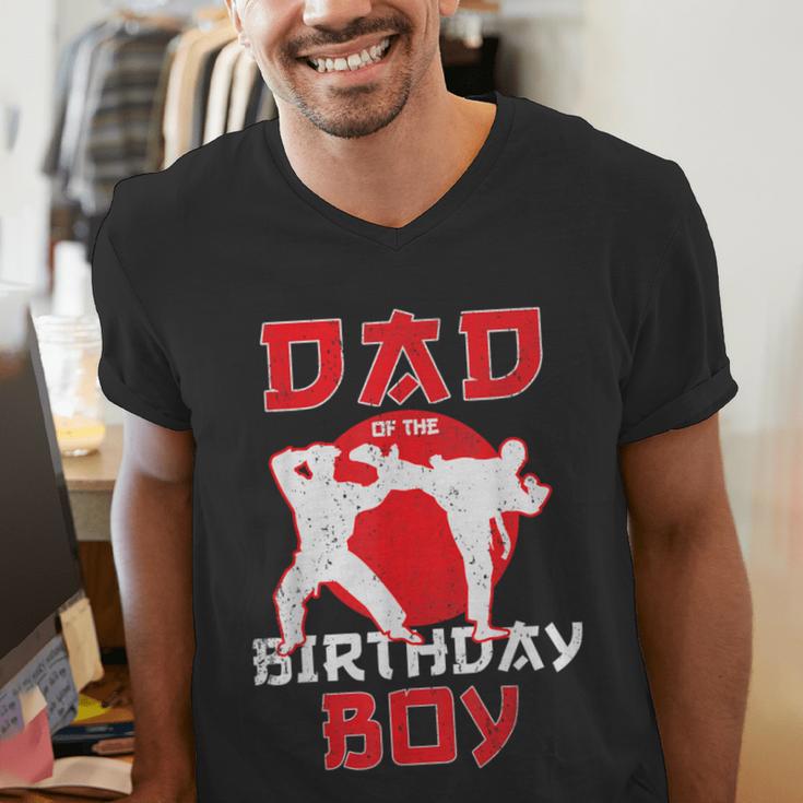 Dad Of The Birthday Karate Taekwondo Boy Martial Arts Men's V-Neck T-Shirt