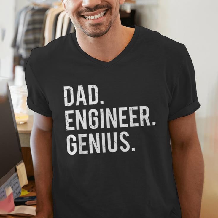 Dad Engineer Genius Cute Engineering Father Men's V-Neck T-Shirt