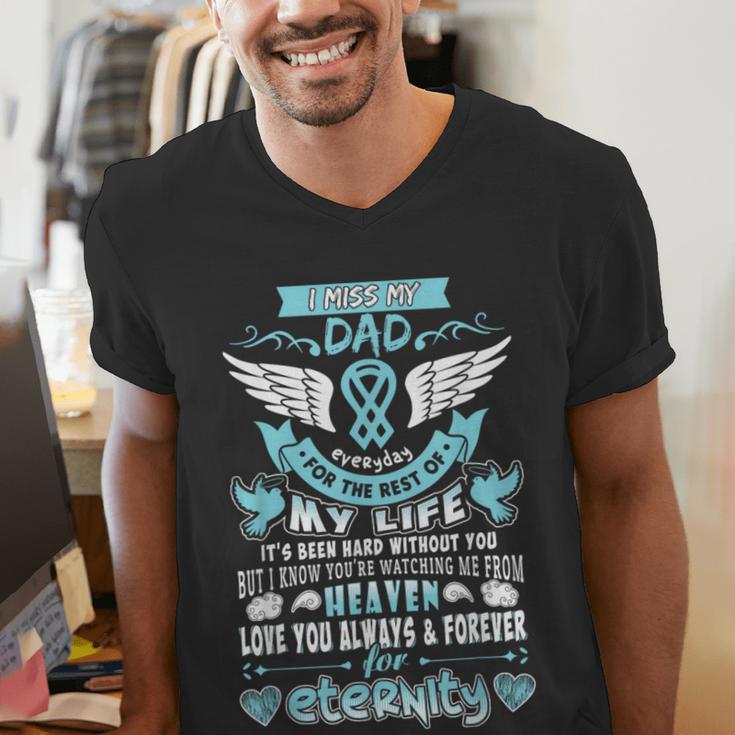 Dad Is My Guardian Angel Missing Memorial Day For Men Women Men's V-Neck T-Shirt