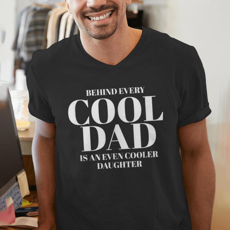 Dad Quote Fathers Day Shirt For Dad From Daughter Men's V-Neck T-Shirt