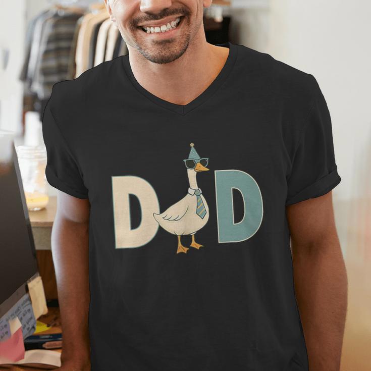 Dad Silly Goose 1st Birthday Family Matching Pocket Men's V-Neck T-Shirt
