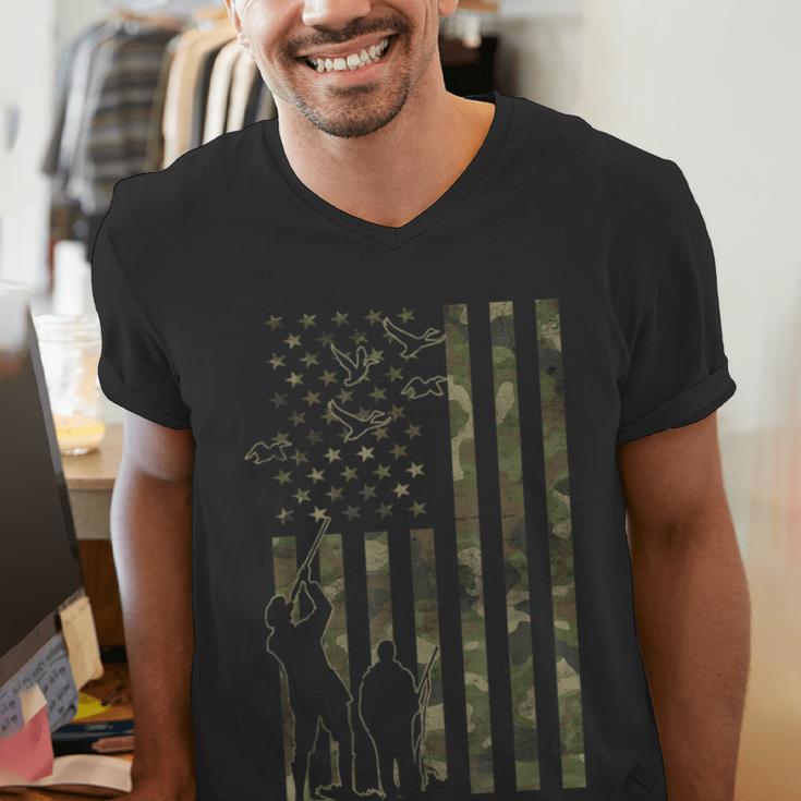 Dad And Son Duck Hunting Father And Son Matching Hunting Men's V-Neck T-Shirt