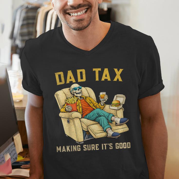 Dad Tax Graphic Tee Fathers Day Men's V-Neck T-Shirt