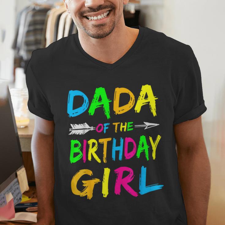 Dada Of The Birthday Girl Retro 80's Party Shirt Men's V-Neck T-Shirt