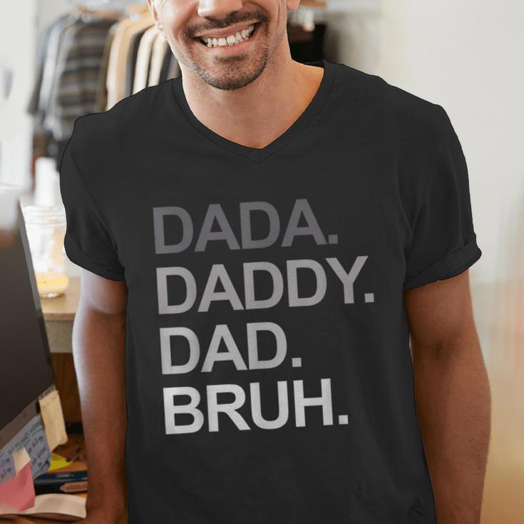 Dada Daddy Dad Bruh Husband Dad Father's Day Men's V-Neck T-Shirt