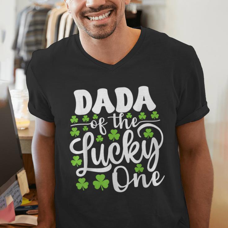 Dada Of The Lucky One First Birthday St Patrick's Day Men's V-Neck T-Shirt