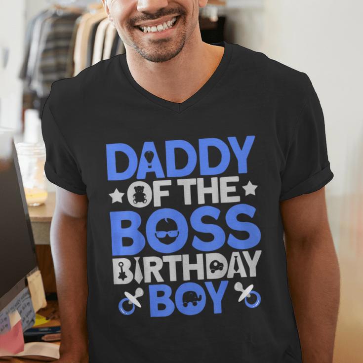 Daddy Of The Boss Birthday Party Outfit Like A Boss Daddy Men's V-Neck T-Shirt