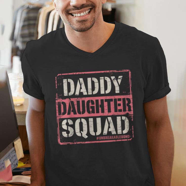 Daddy Daughter Squad Fathers Day Matching Dad And Daughter Men's V-Neck T-Shirt